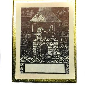 VINTAGE ANTIOCH BOOKPLATES ALCHEMIST’S WORKSHOP STUDIO / BOXED SET OF 55